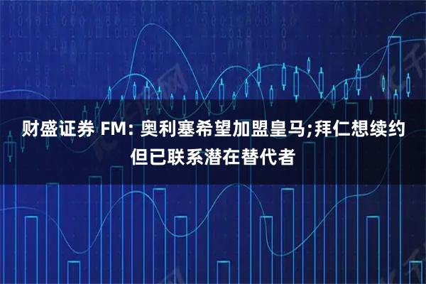 财盛证券 FM: 奥利塞希望加盟皇马;拜仁想续约但已联系潜在替代者